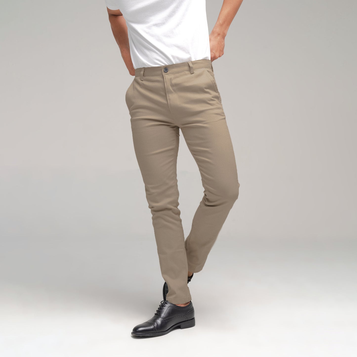 Rex (Stretch) Long Chino Cream
