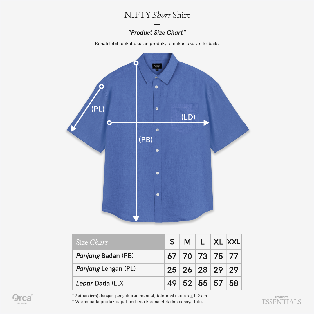 ORCA Kemeja Pendek Nifty Short Shirt Sleeved, Navy