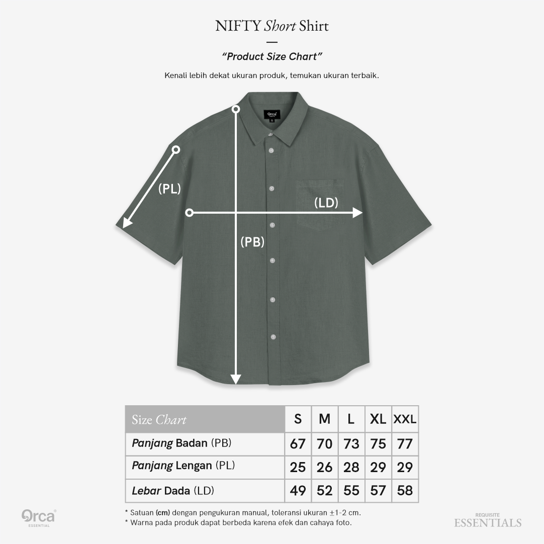 ORCA Kemeja Pendek Nifty Short Shirt Sleeved, Army