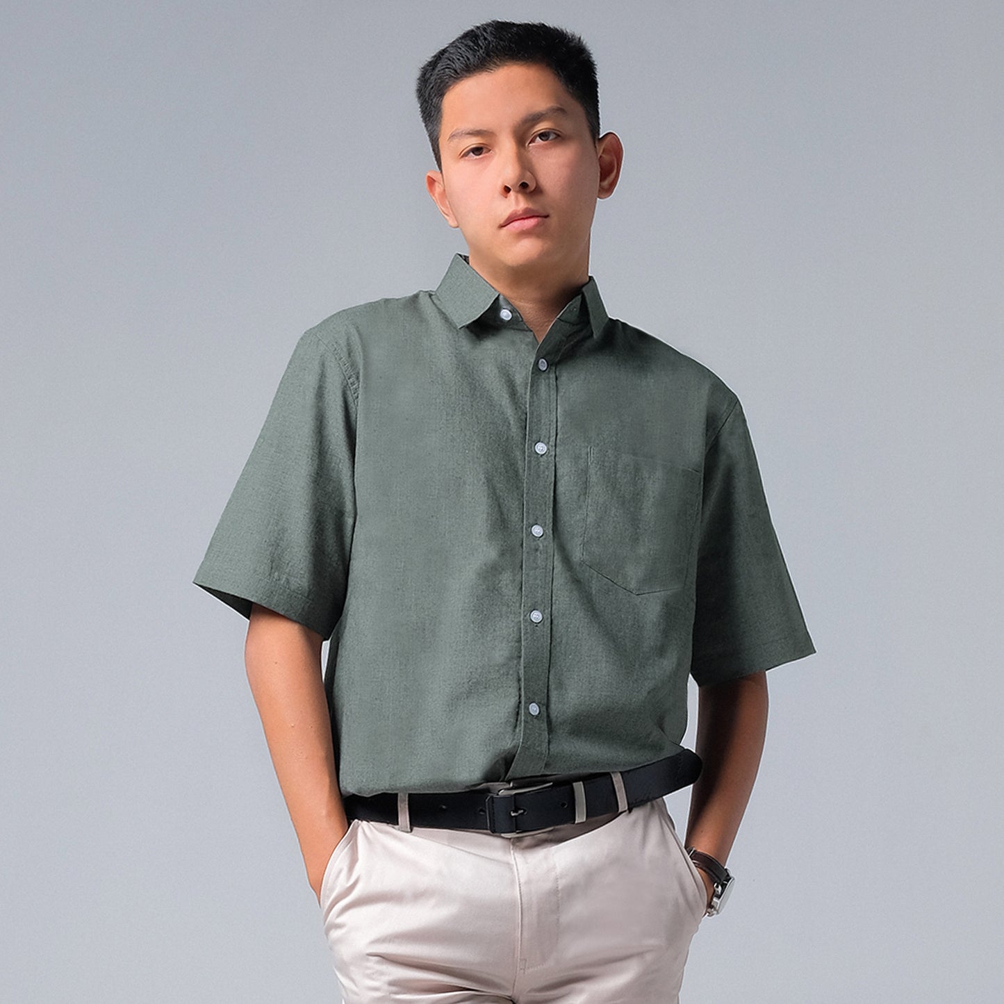 ORCA Kemeja Pendek Nifty Short Shirt Sleeved, Army
