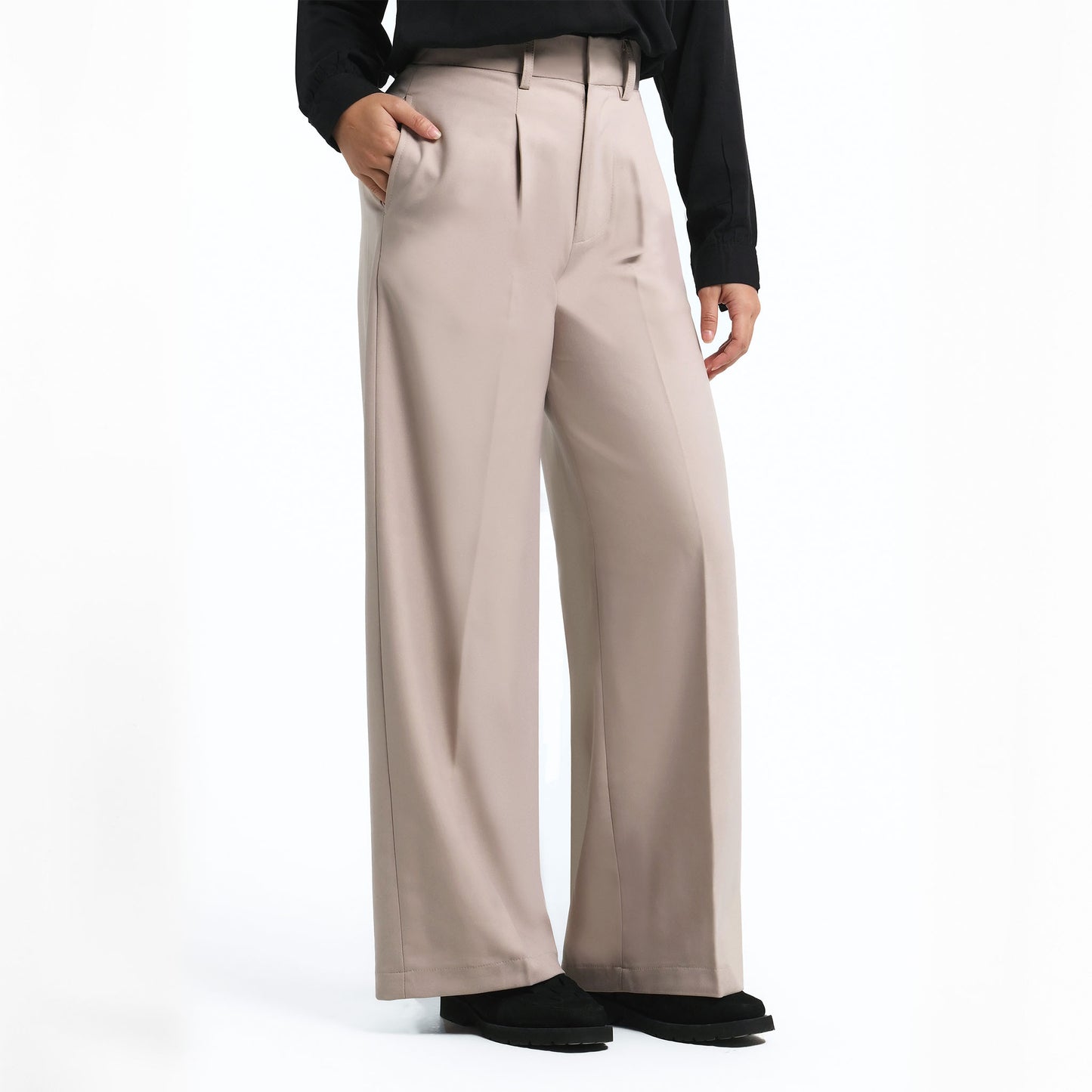 ORCA Celana Bahan Wanita Vionnet Soft Comfort Women Pants, Beige