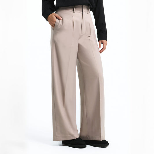 ORCA Celana Bahan Wanita Vionnet Soft Comfort Women Pants, Beige