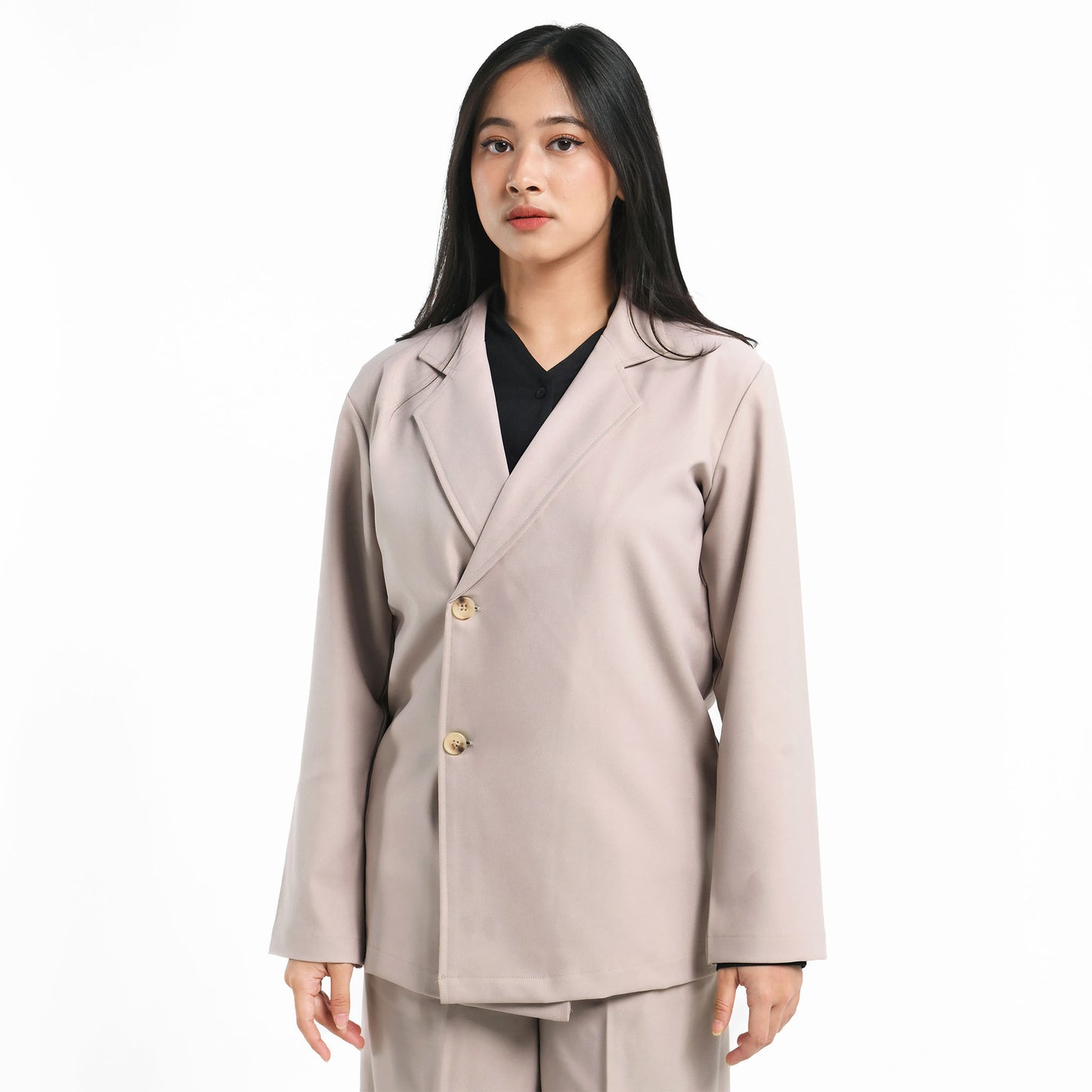 ORCA Jas Blazer Wanita Vivienne Soft Touch Women Blazer, Beige