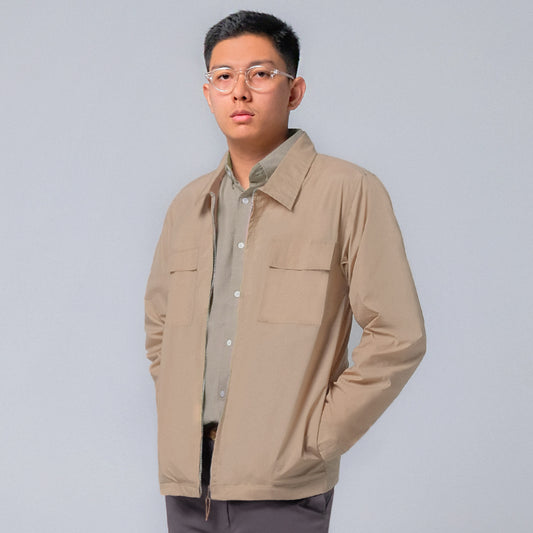 ORCA Outer Praktis Savile Crinkle Outershirt, Beige