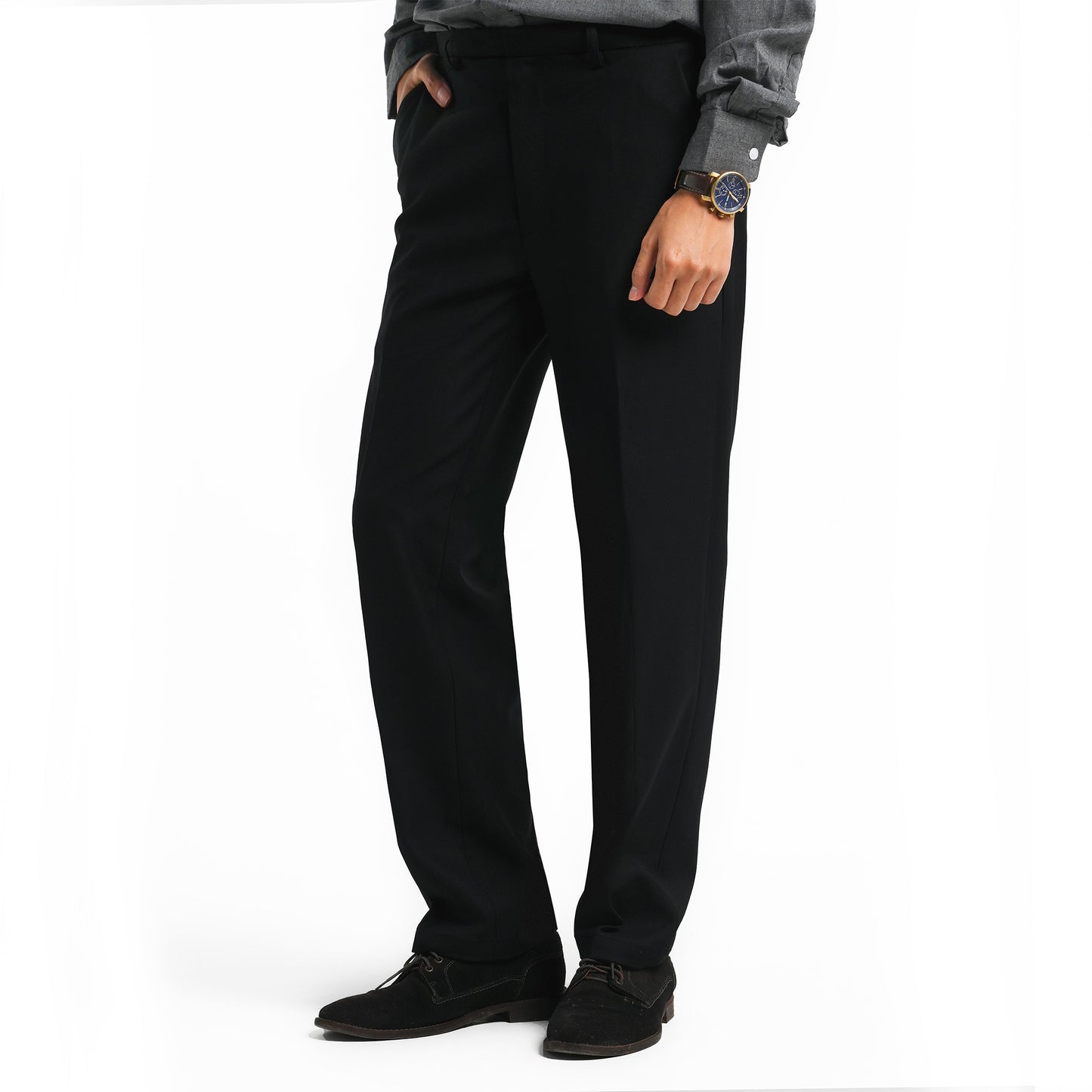ORCA Celana Bahan Pria Brixton Soft Comfort Men Pants, Black