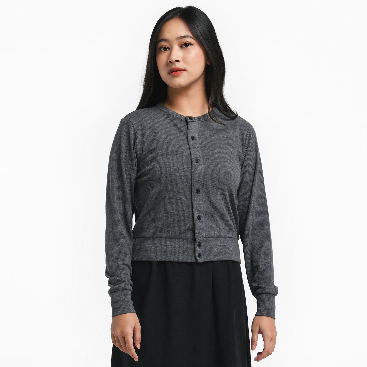 ORCA Kardigan Wanita Jovetta Women Soft Knit Cardigan, Black