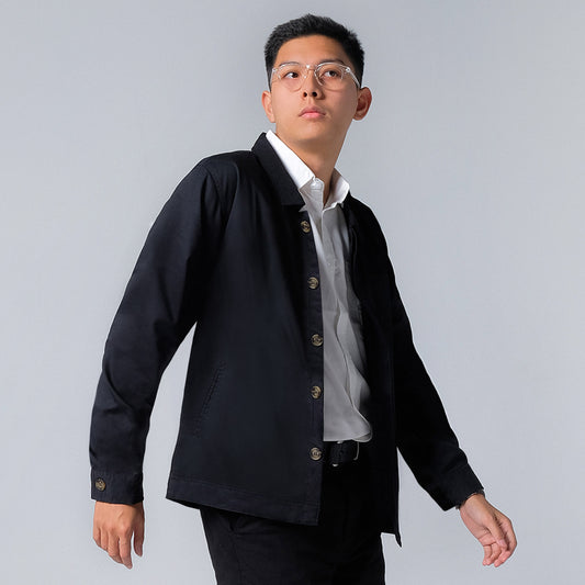 ORCA Jaket Kancing Ascot Light Jacket, Black