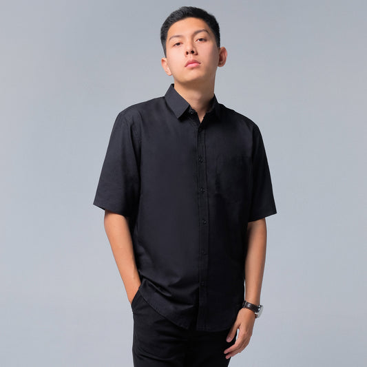 ORCA Kemeja Pendek Nifty Short Shirt Sleeved, Black