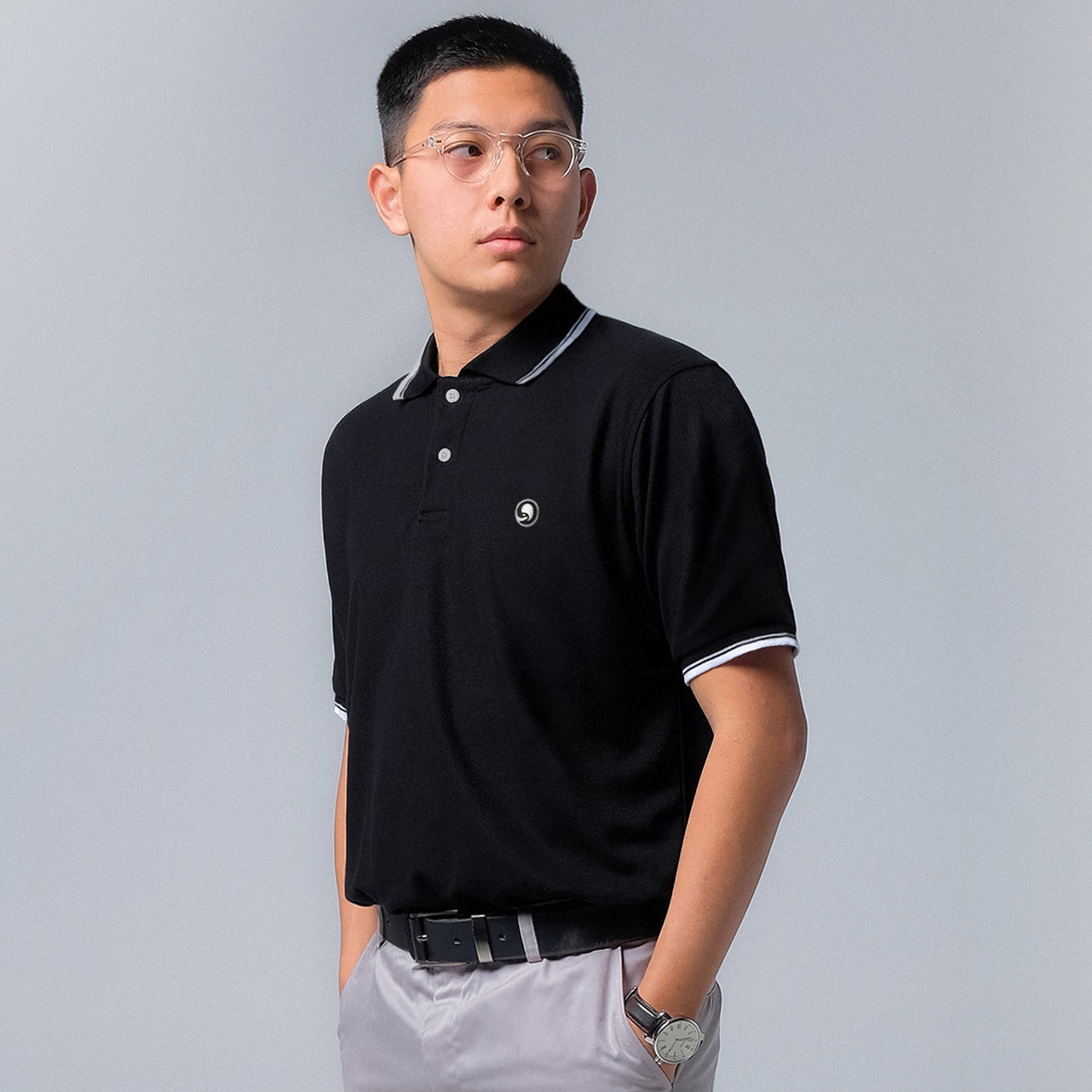 ORCA Semi Kemeja Posh Pique Polo, Black