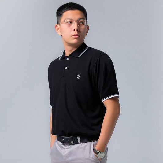 ORCA Semi Kemeja Posh Pique Polo, Black