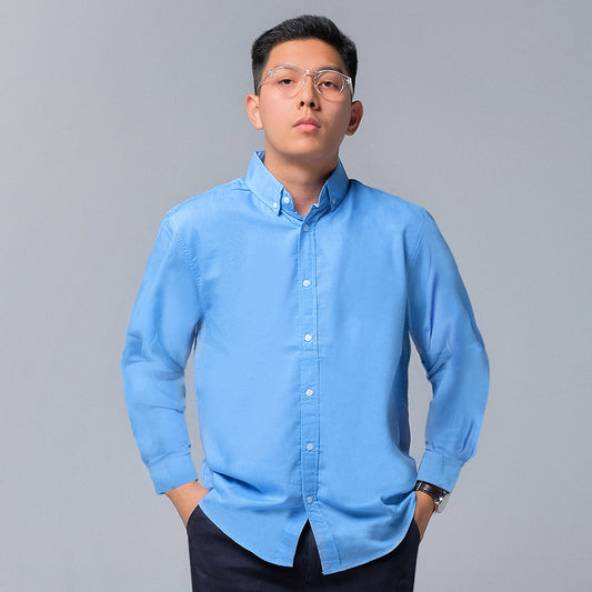 ORCA Kemeja Lengan Panjang Nova Basic Shirt, Denim Blue