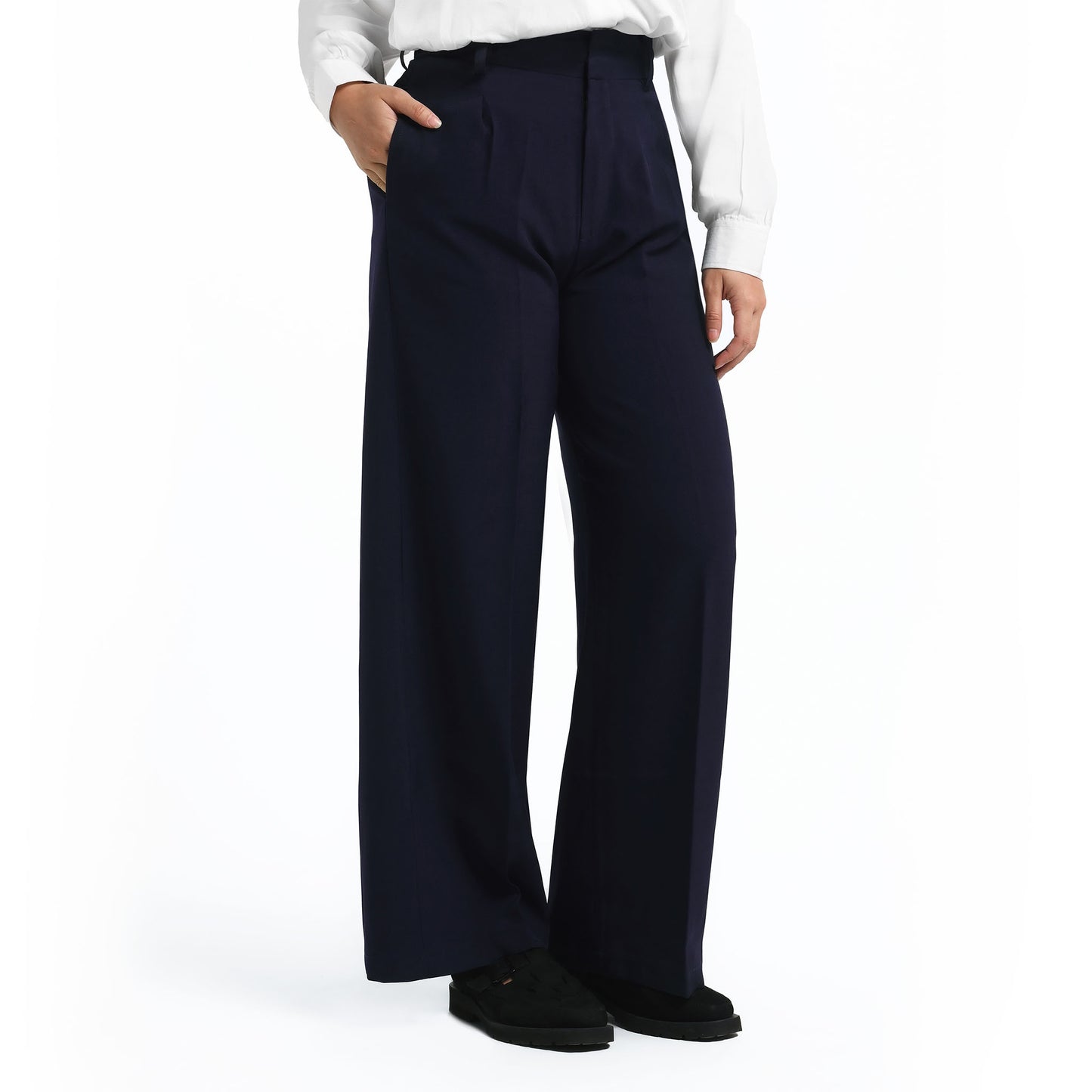ORCA Celana Bahan Wanita Vionnet Soft Comfort Women Pants, Navy