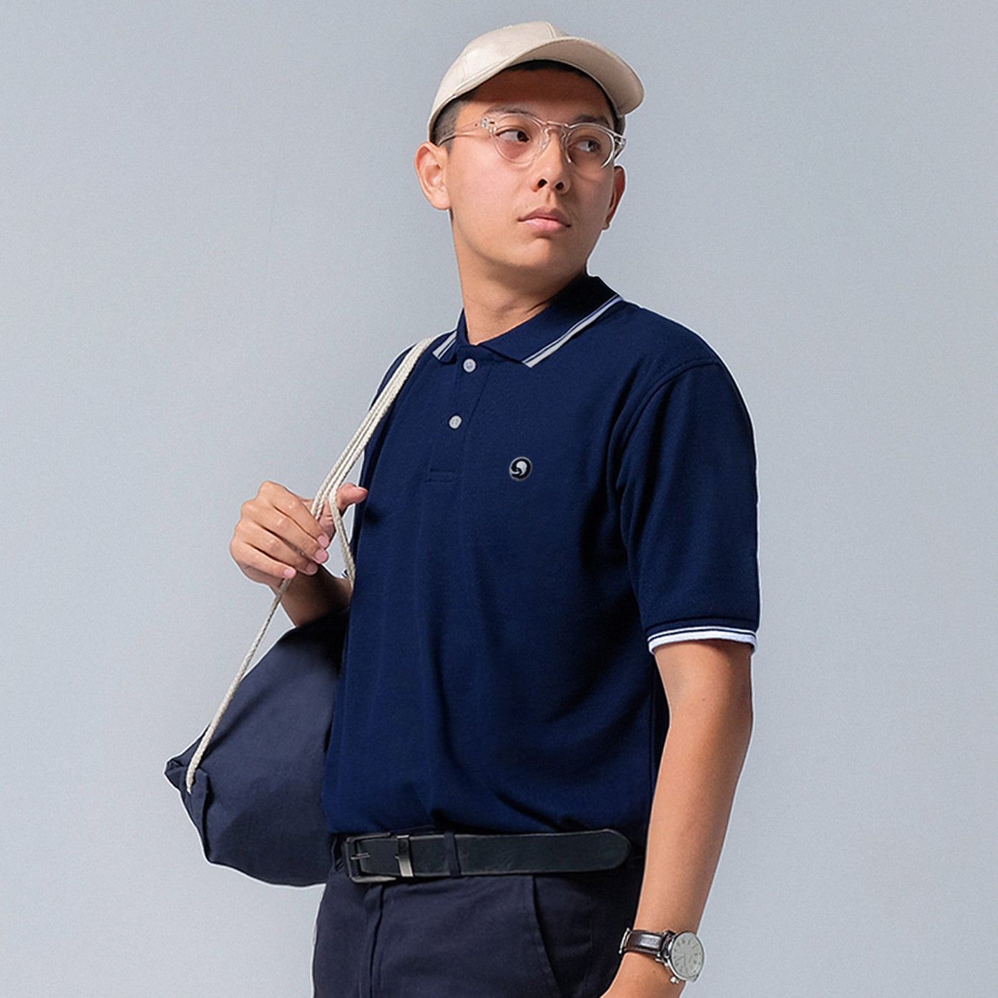 ORCA Semi Kemeja Posh Pique Polo, Navy