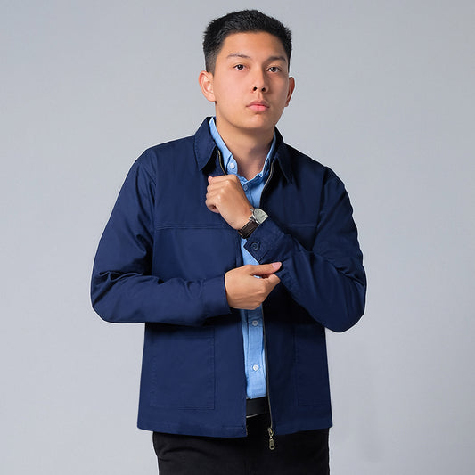 ORCA Outer Ritsleting Simplistic Zipper Jacket, Navy