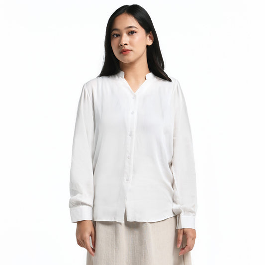ORCA Kemeja Blus Wanita Rosalie Women Comfort Blouse,White