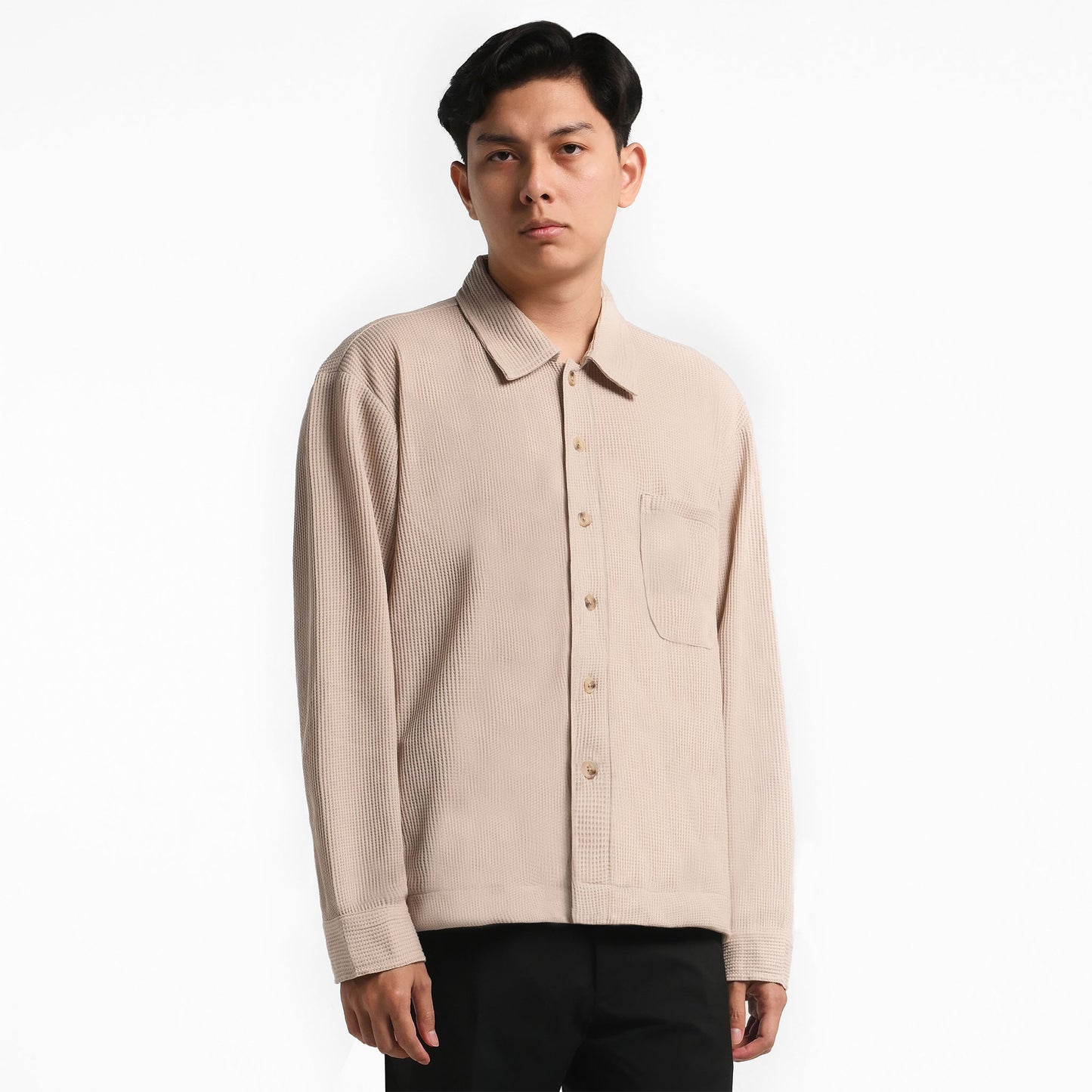 ORCA Jaket Kemeja Winston Waffle Shirt Jacket, Beige