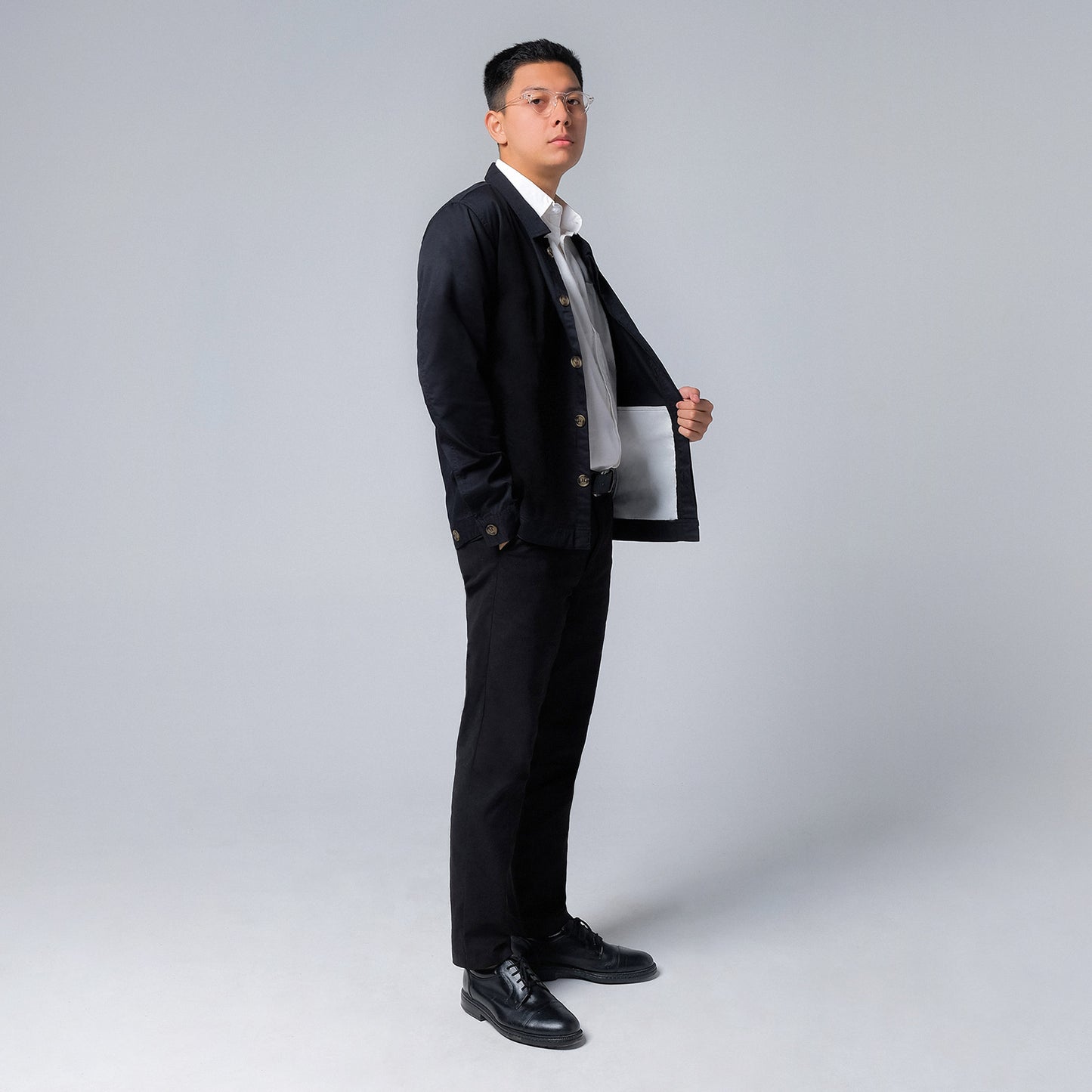 ORCA Jaket Kancing Ascot Light Jacket, Black