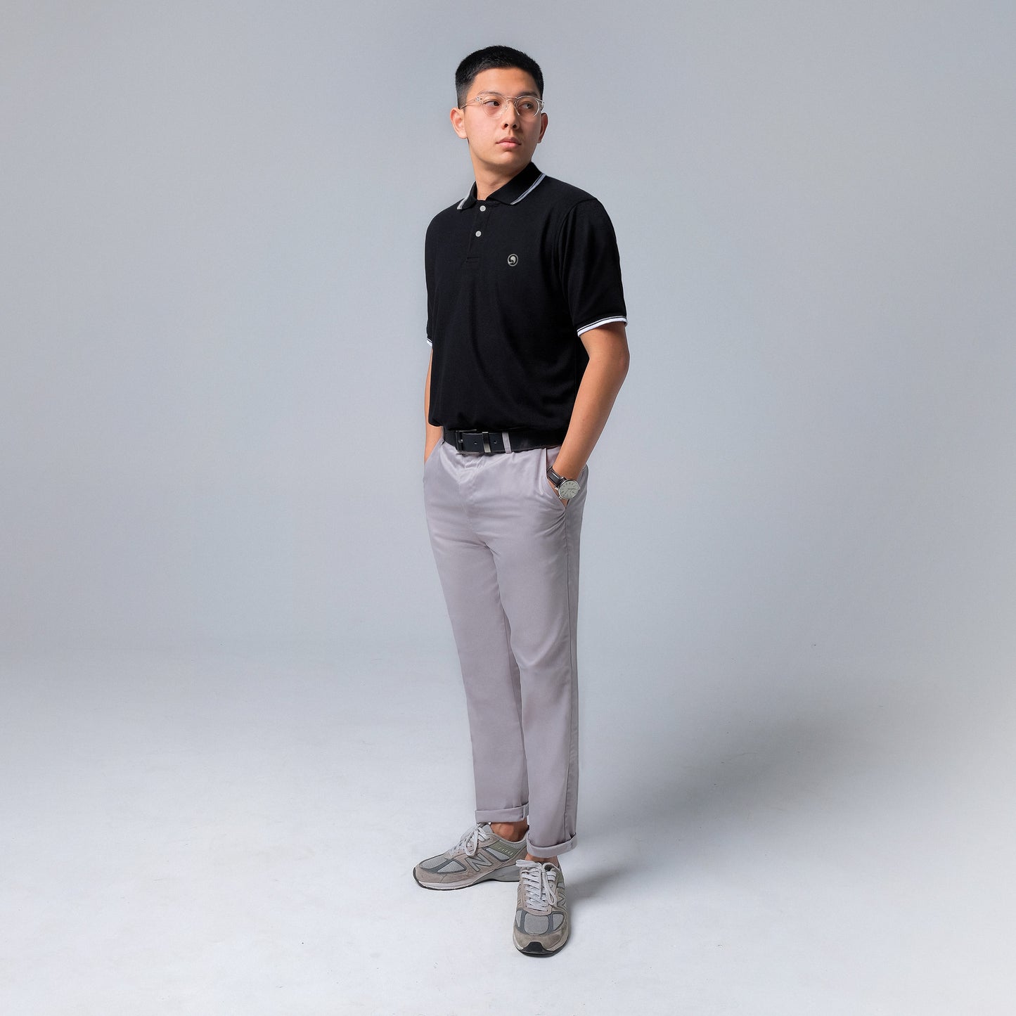 ORCA Semi Kemeja Posh Pique Polo, Black