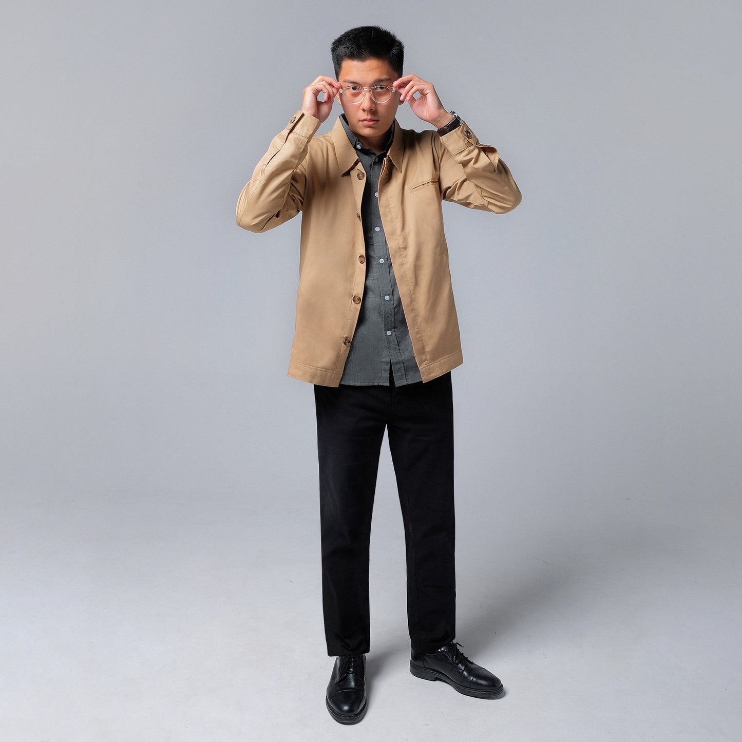 ORCA Jaket Kancing Ascot Light Jacket, Hazel