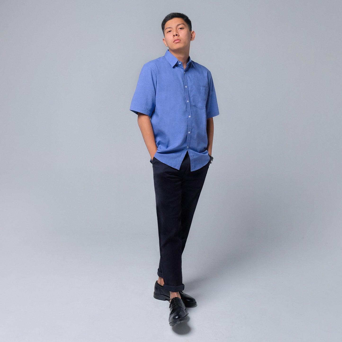 ORCA Kemeja Pendek Nifty Short Shirt Sleeved, Navy