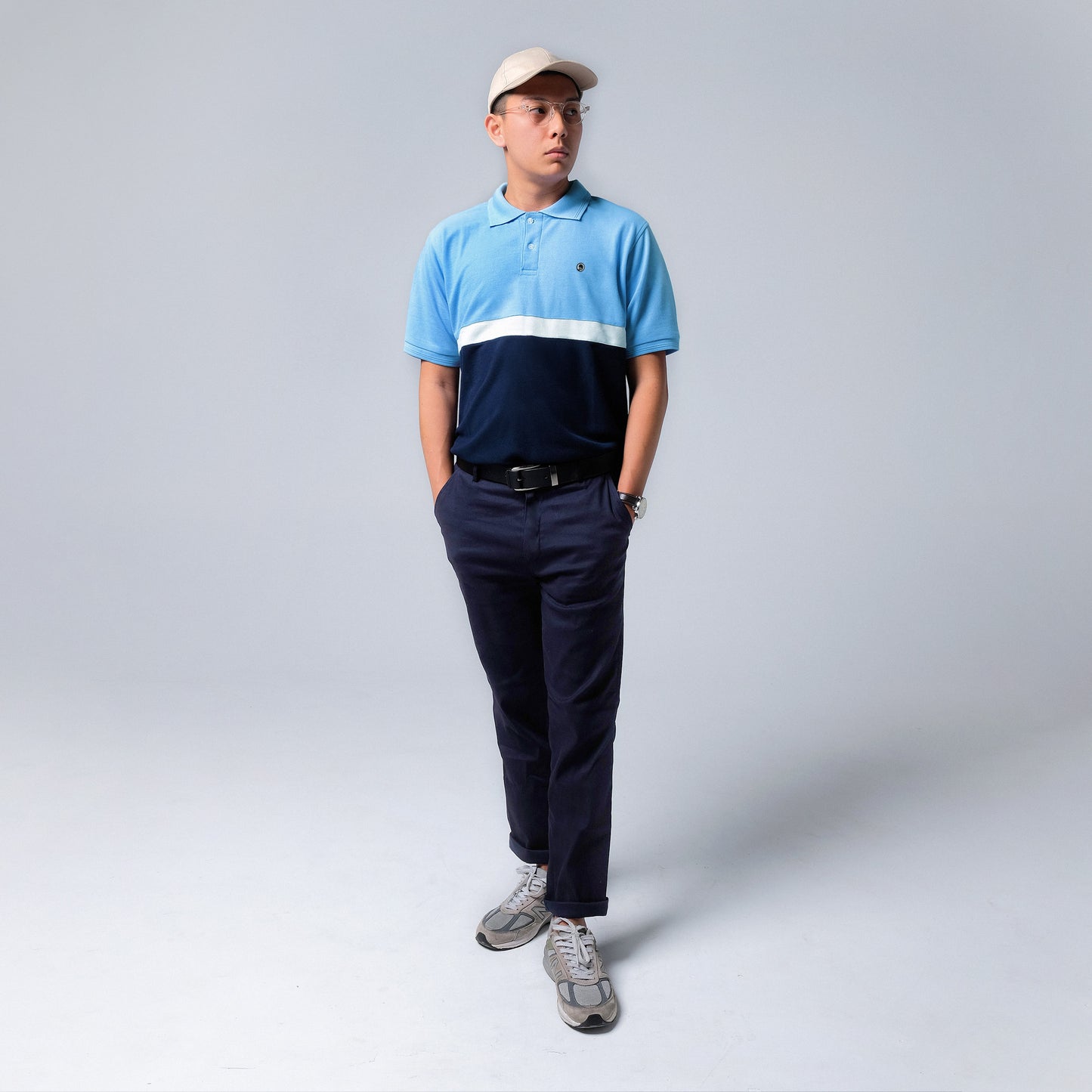 ORCA Semi Kemeja Sportique Style Polo, Blue