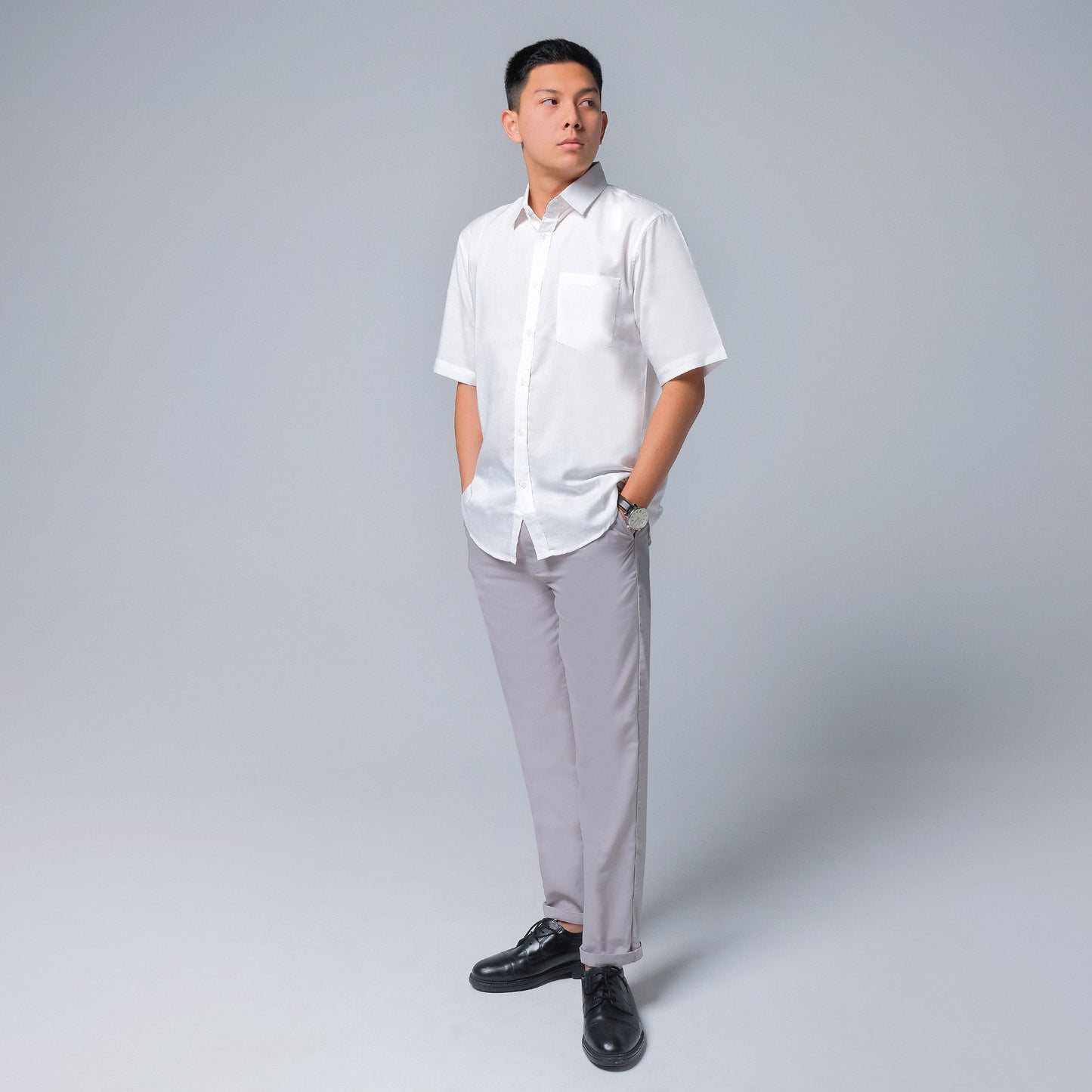ORCA Kemeja Pendek Nifty Short Shirt Sleeved, White