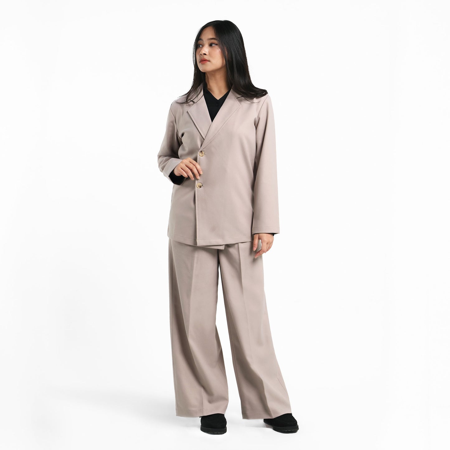 ORCA Jas Blazer Wanita Vivienne Soft Touch Women Blazer, Beige