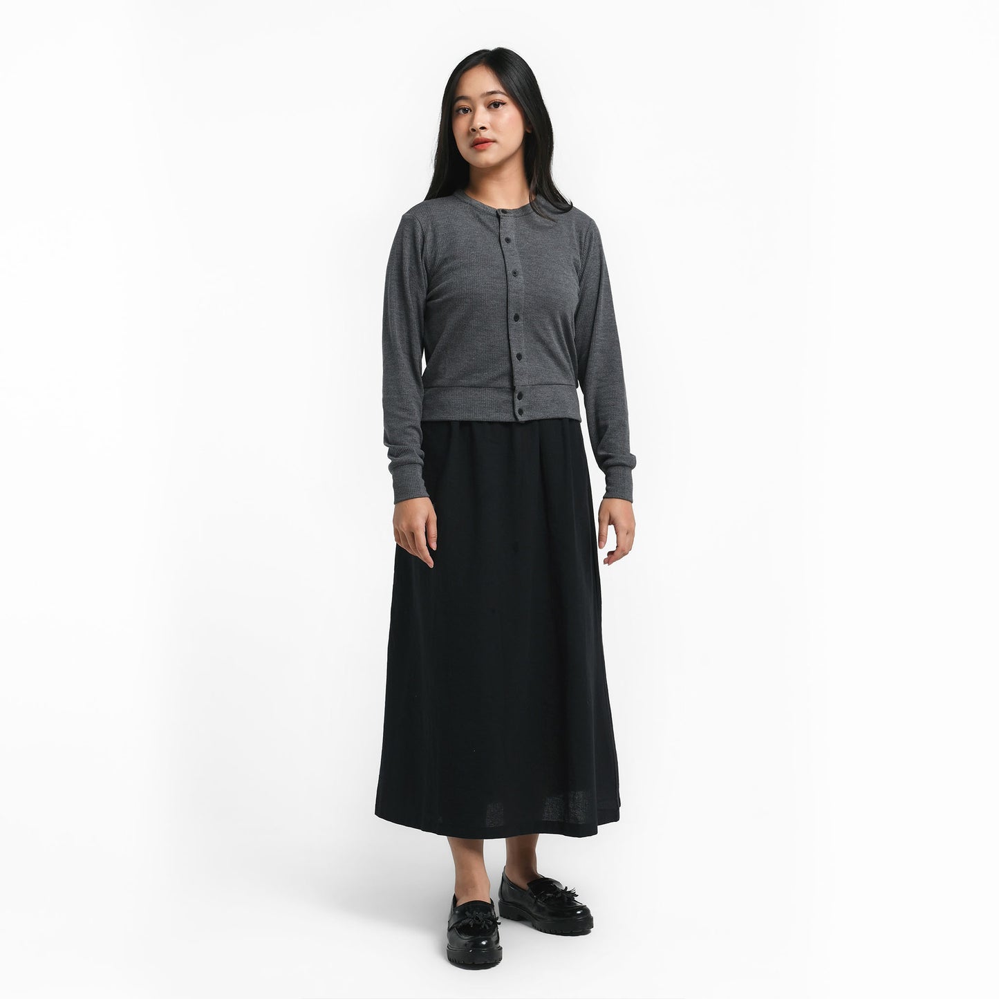 ORCA Kardigan Wanita Jovetta Women Soft Knit Cardigan, Black