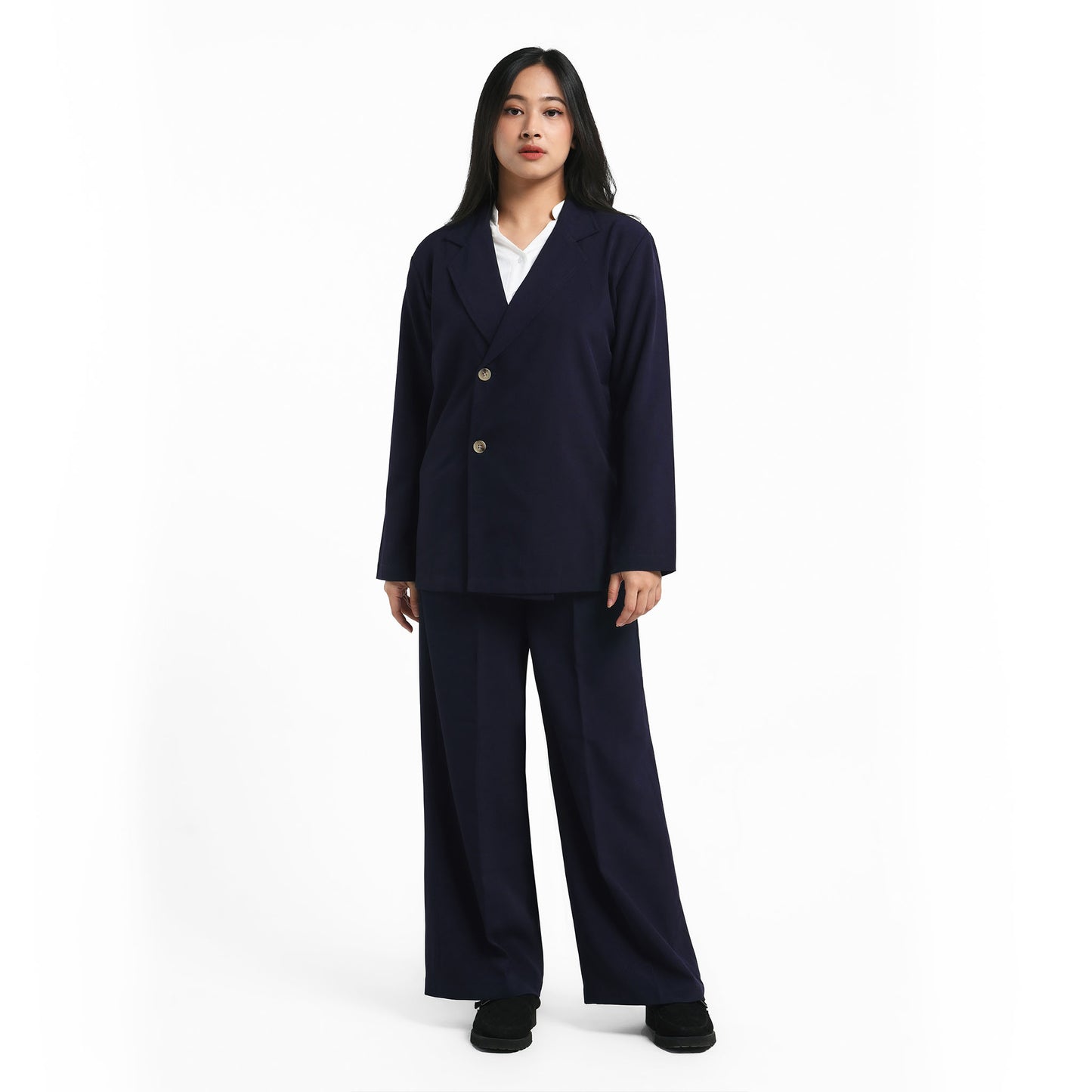 ORCA Celana Bahan Wanita Vionnet Soft Comfort Women Pants, Navy