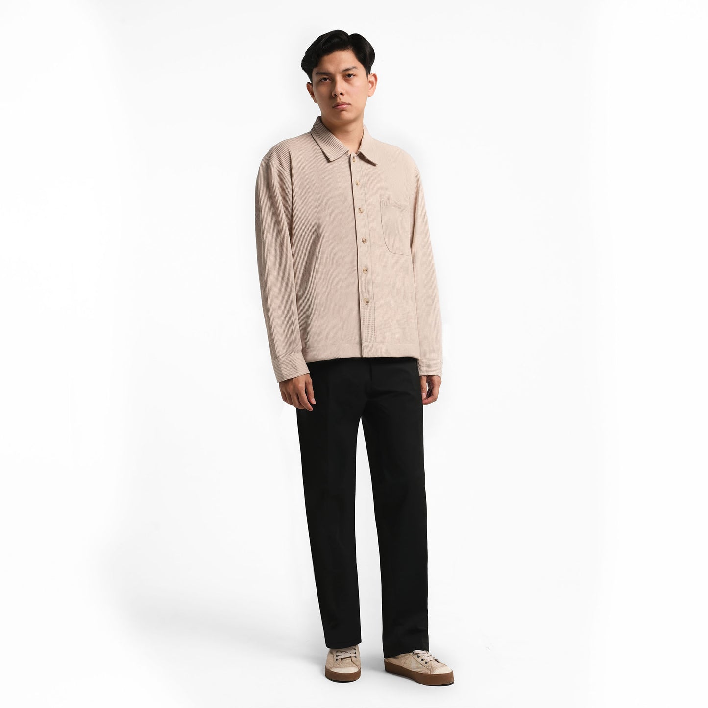 ORCA Jaket Kemeja Winston Waffle Shirt Jacket, Beige