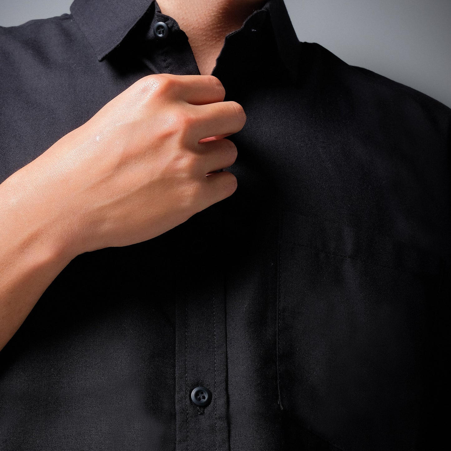 ORCA Kemeja Pendek Nifty Short Shirt Sleeved, Black