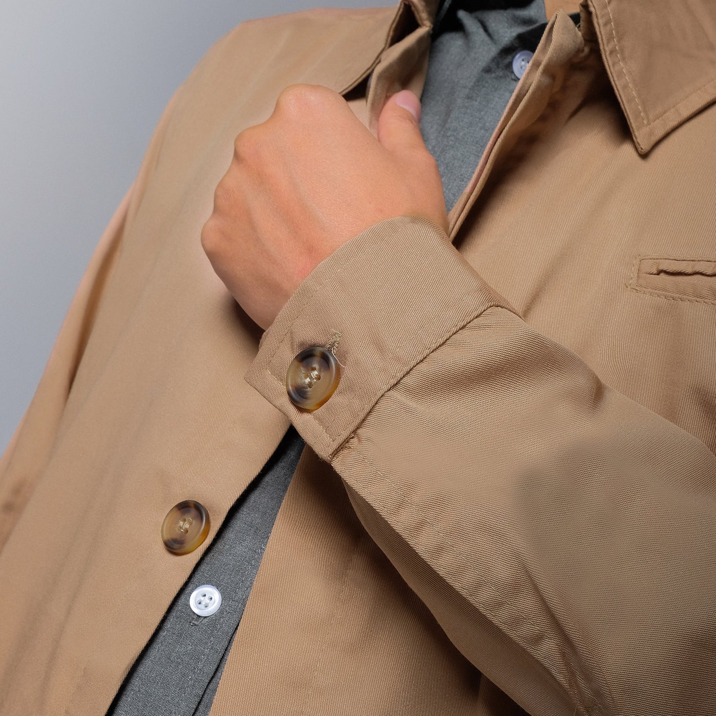 ORCA Jaket Kancing Ascot Light Jacket, Hazel