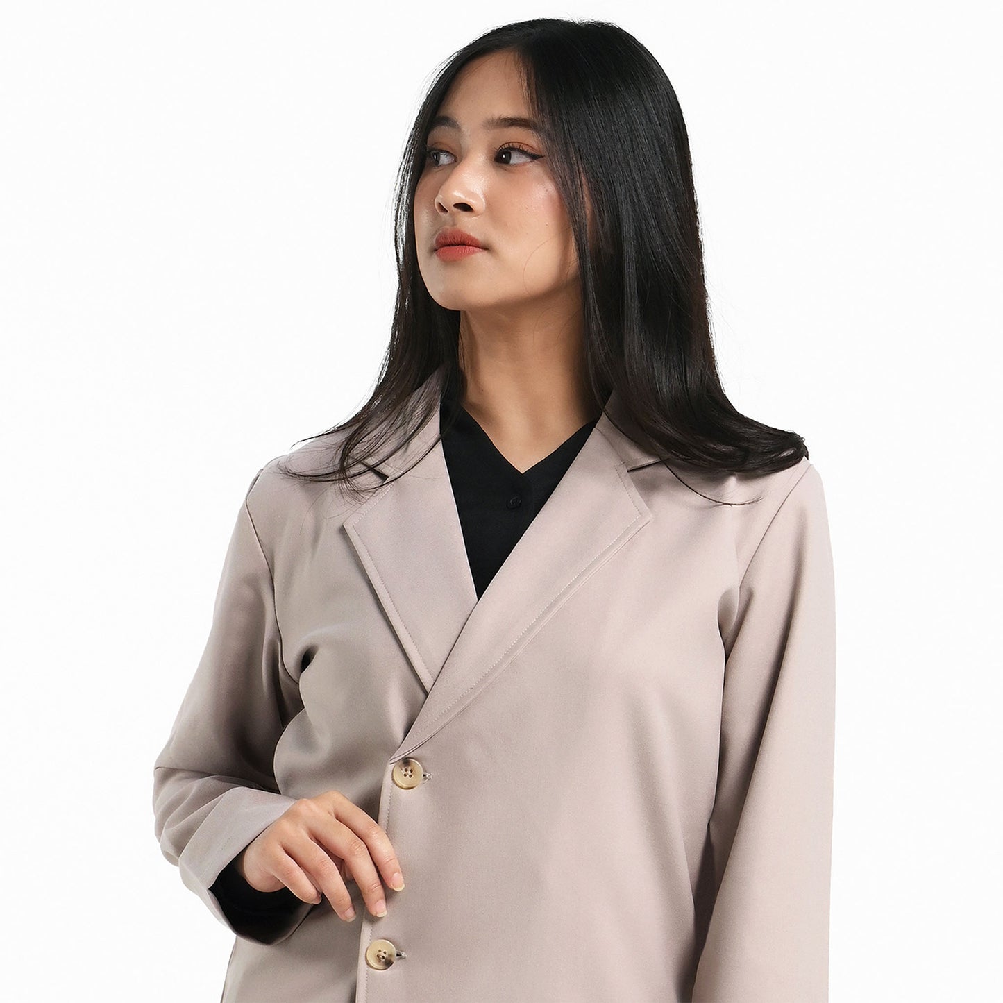 ORCA Jas Blazer Wanita Vivienne Soft Touch Women Blazer, Beige