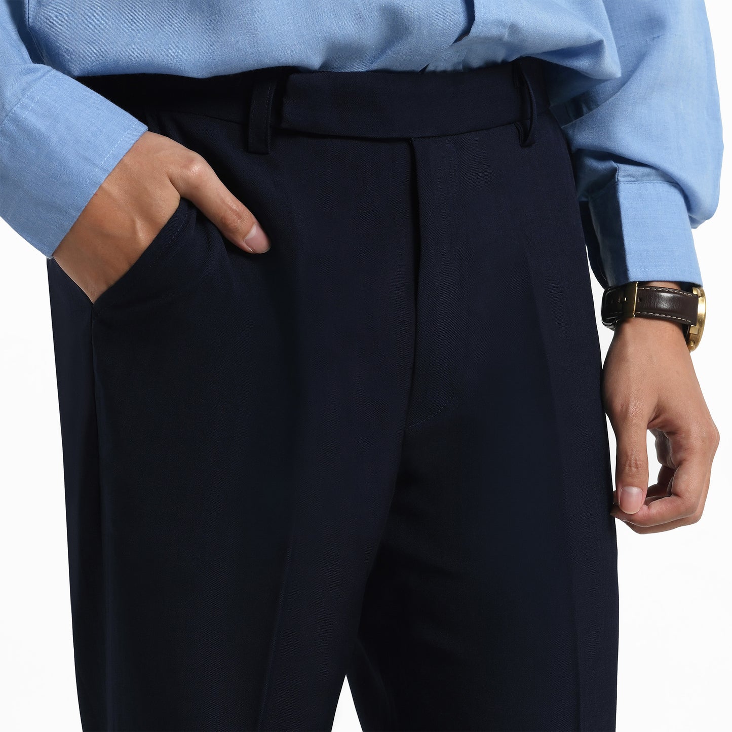 ORCA Celana Bahan Pria Brixton Soft Comfort Men Pants, Navy