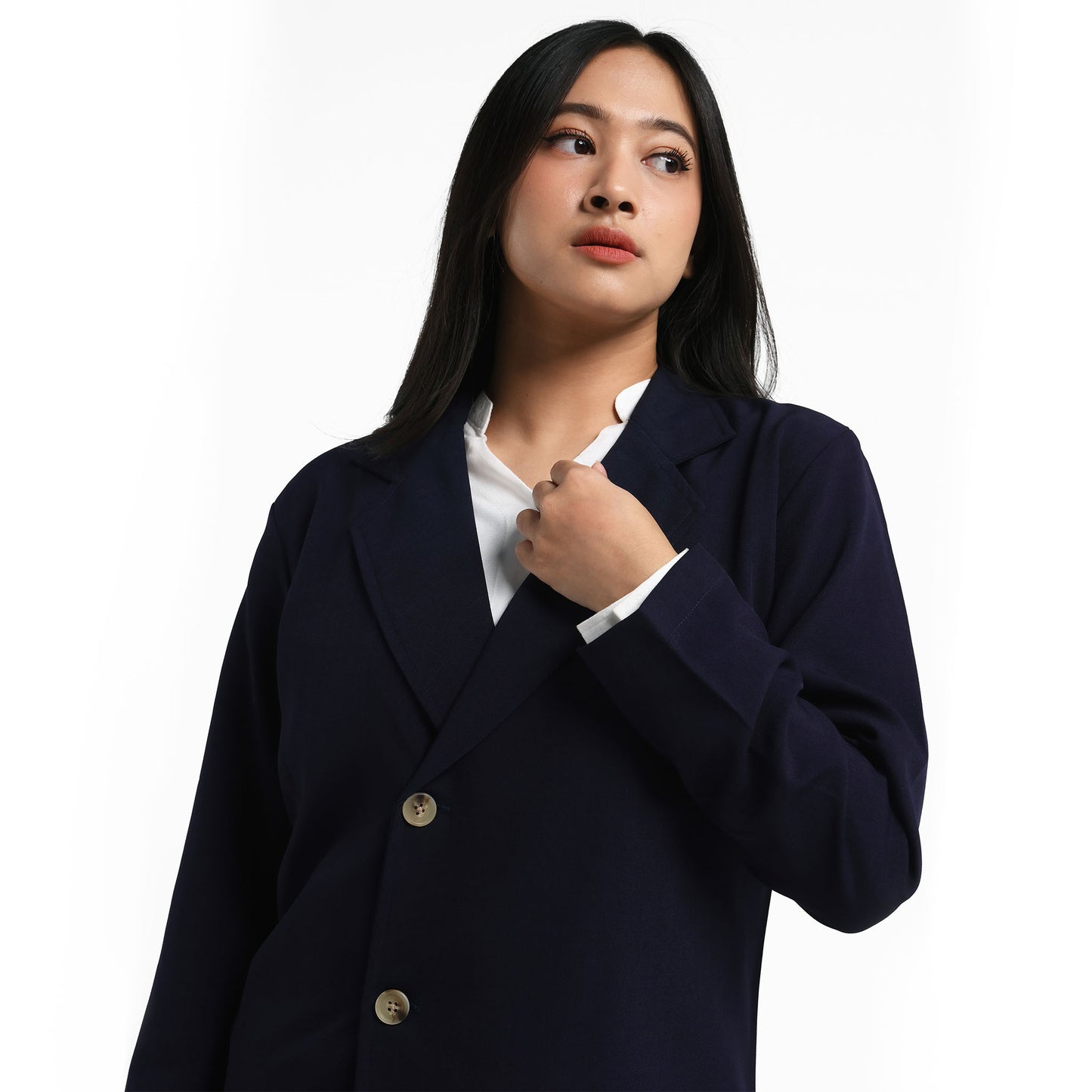 ORCA Jas Blazer Wanita Vivienne Soft Touch Women Blazer, Navy