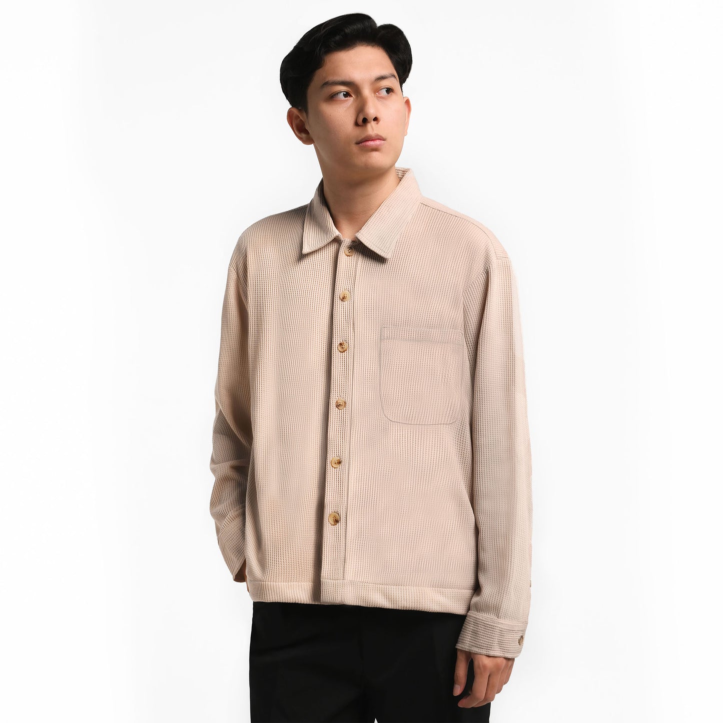 ORCA Jaket Kemeja Winston Waffle Shirt Jacket, Beige