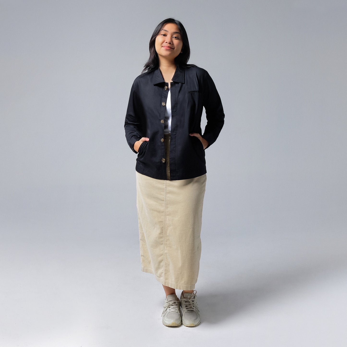 ORCA Jaket Kancing Ascot Light Jacket, Black