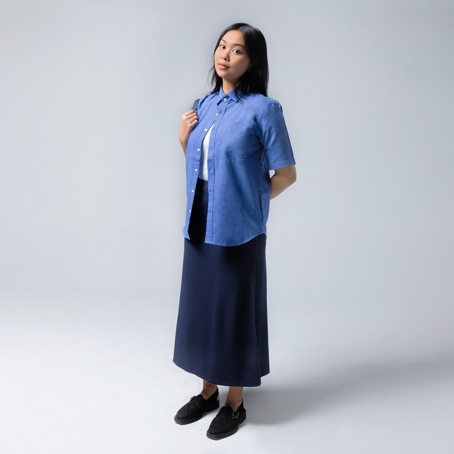 ORCA Kemeja Pendek Nifty Short Shirt Sleeved, Navy