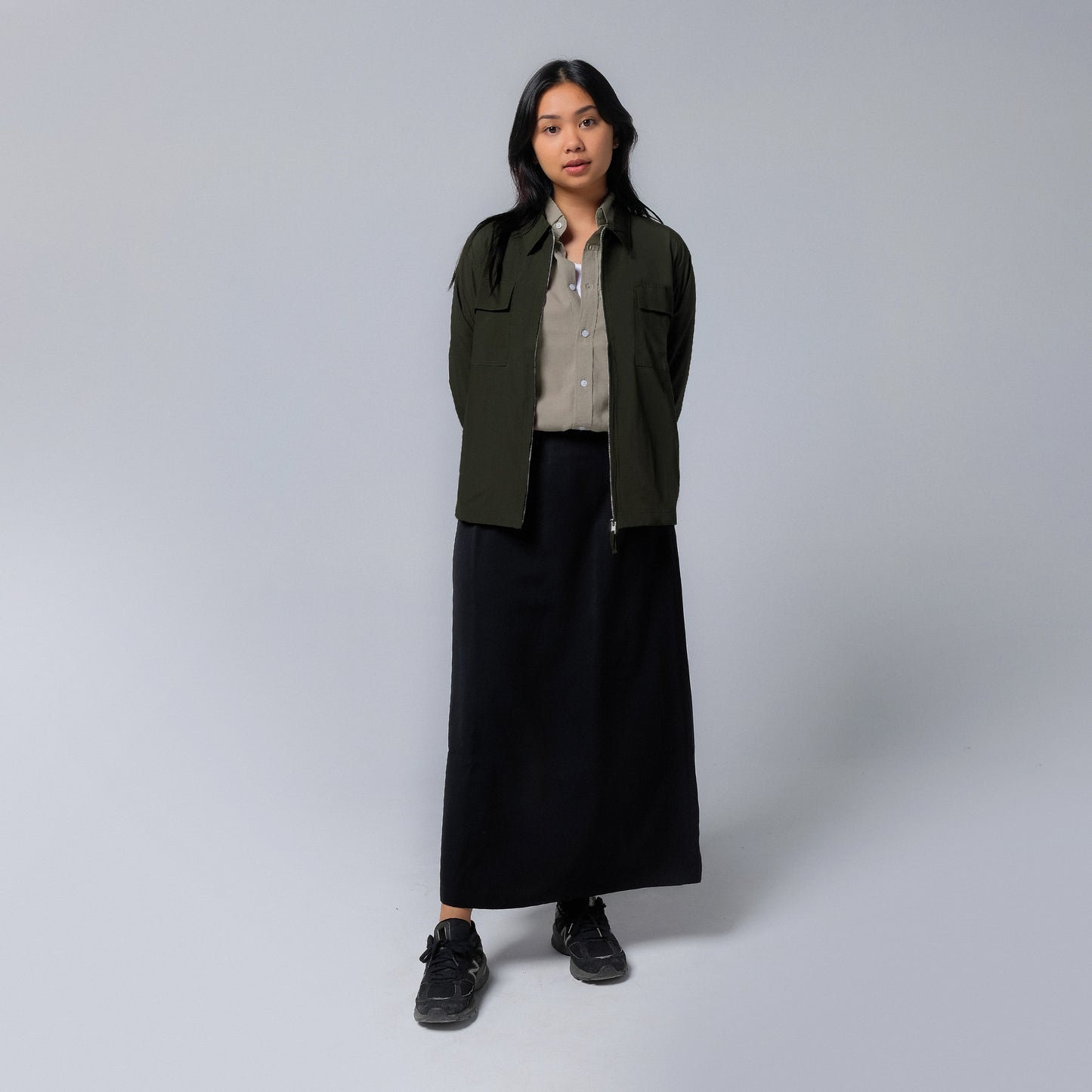 ORCA Outer Praktis Savile Crinkle Outershirt, Olive