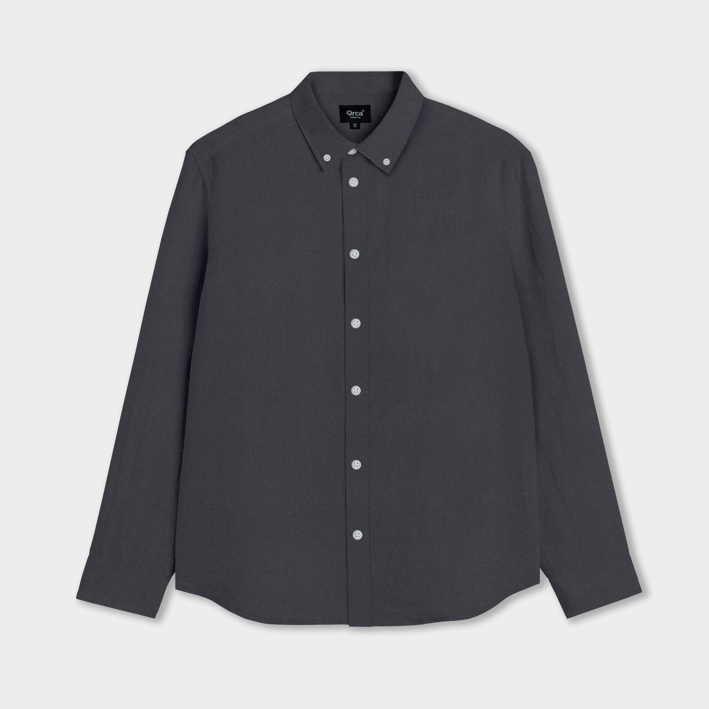 ORCA Kemeja Lengan Panjang Nova Basic Shirt, Misty Black