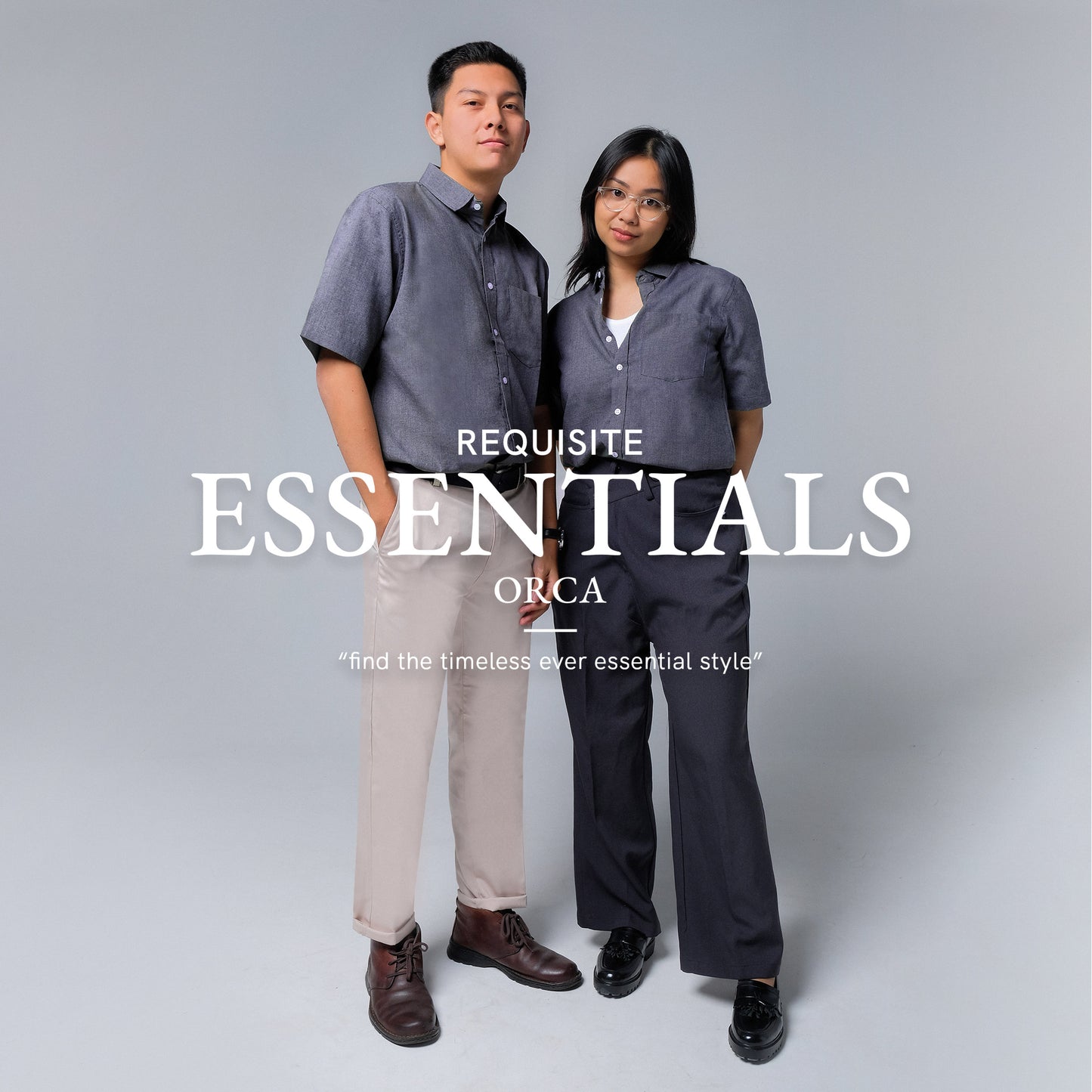 ORCA Kemeja Pendek Nifty Short Shirt Sleeved, Grey