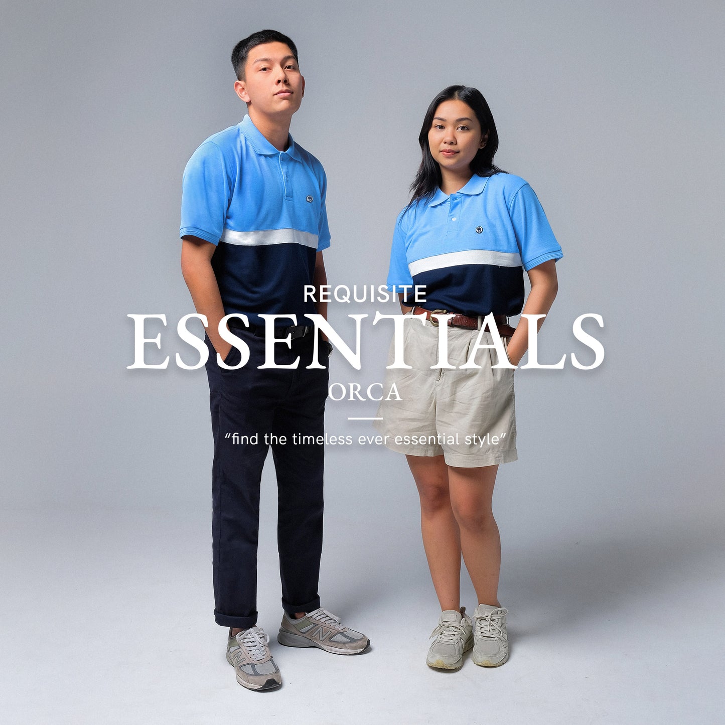 ORCA Semi Kemeja Sportique Style Polo, Blue