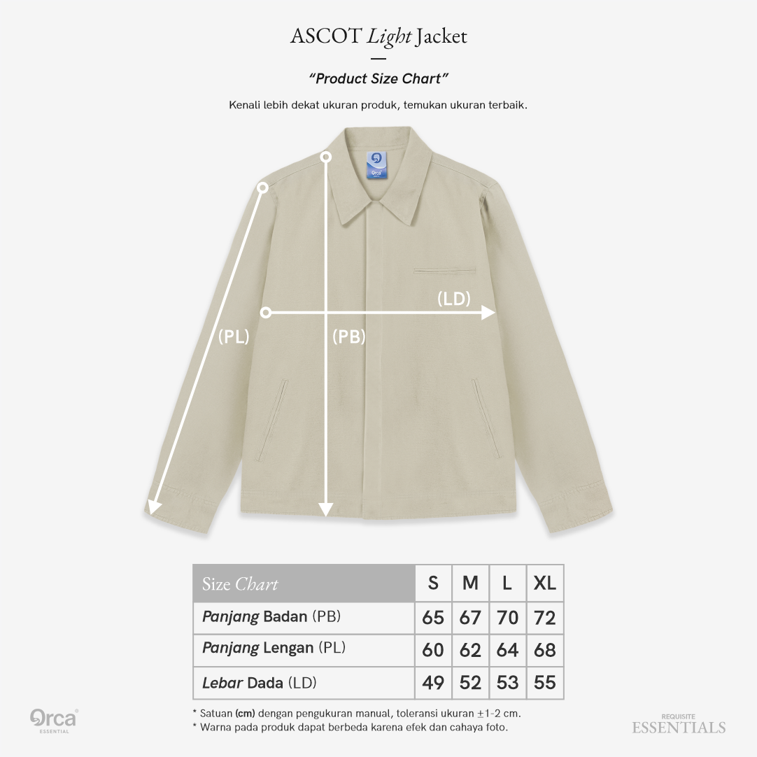 ORCA Jaket Kancing Ascot Light Jacket, Beige