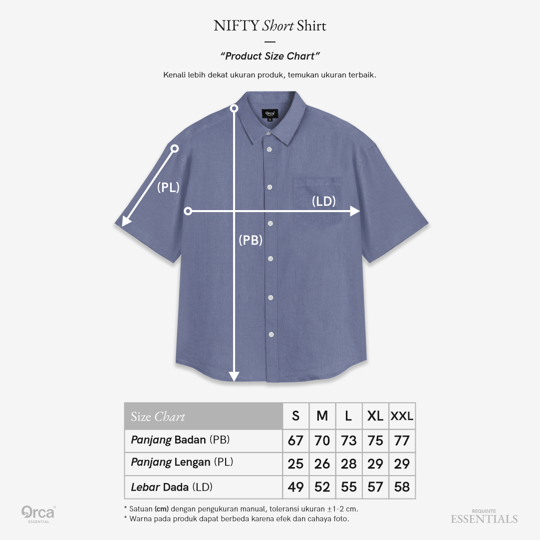 ORCA Kemeja Pendek Nifty Short Shirt Sleeved, Grey