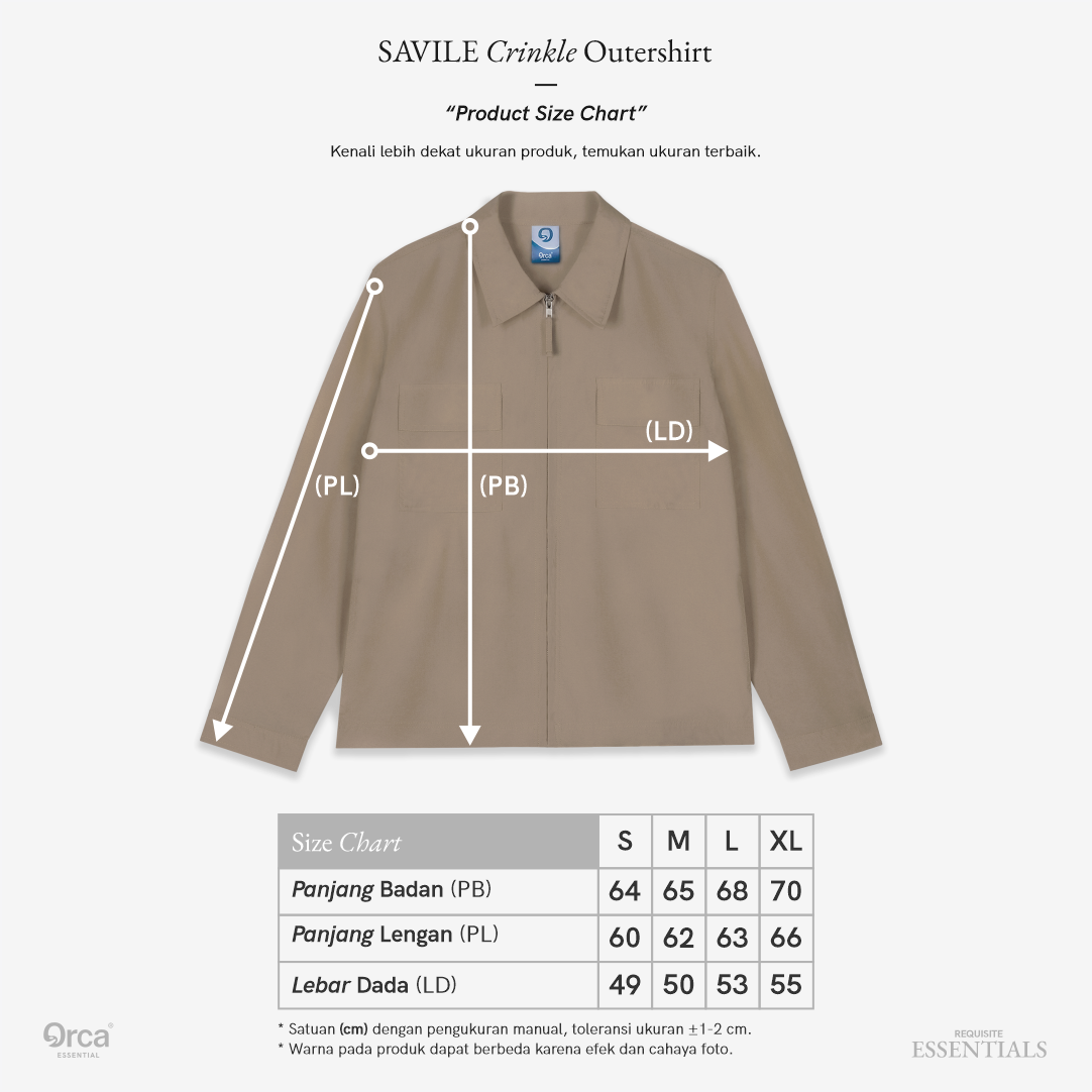 ORCA Outer Praktis Savile Crinkle Outershirt, Beige