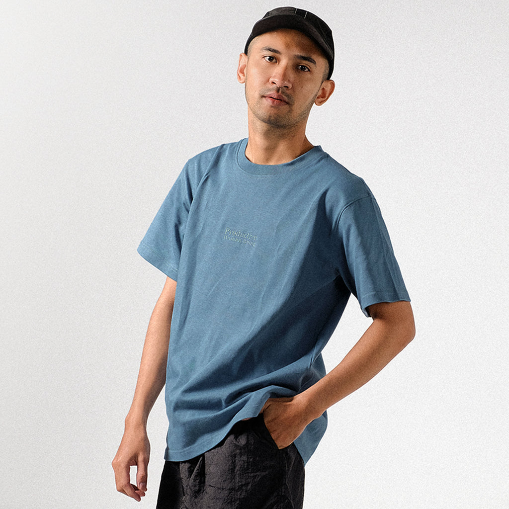 Oversized Short Tees Bluestone