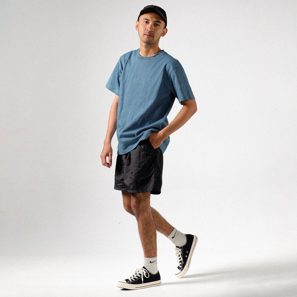 Oversized Short Tees Bluestone