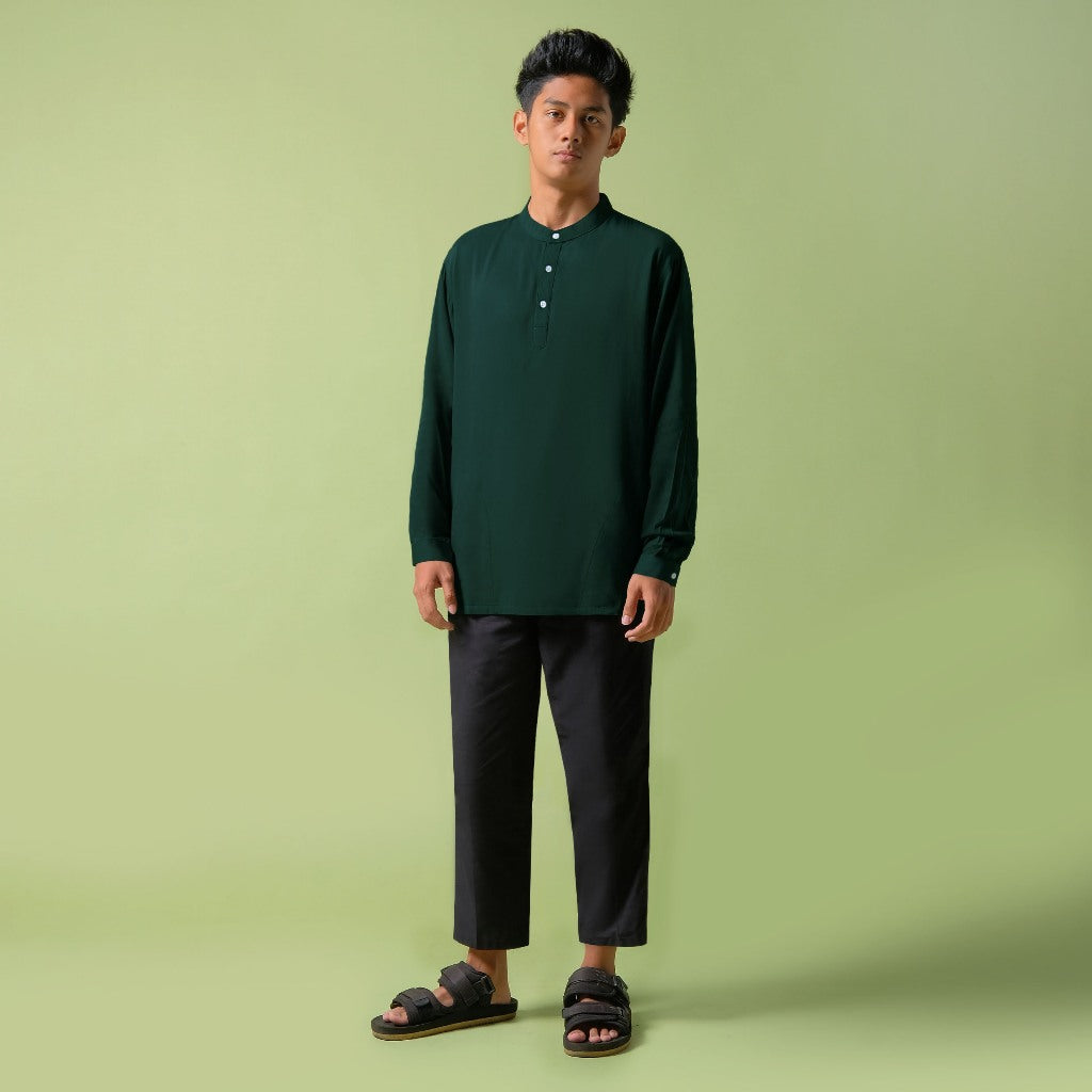Orca Kemeja Panjang Jabir Quarter Shirt Green