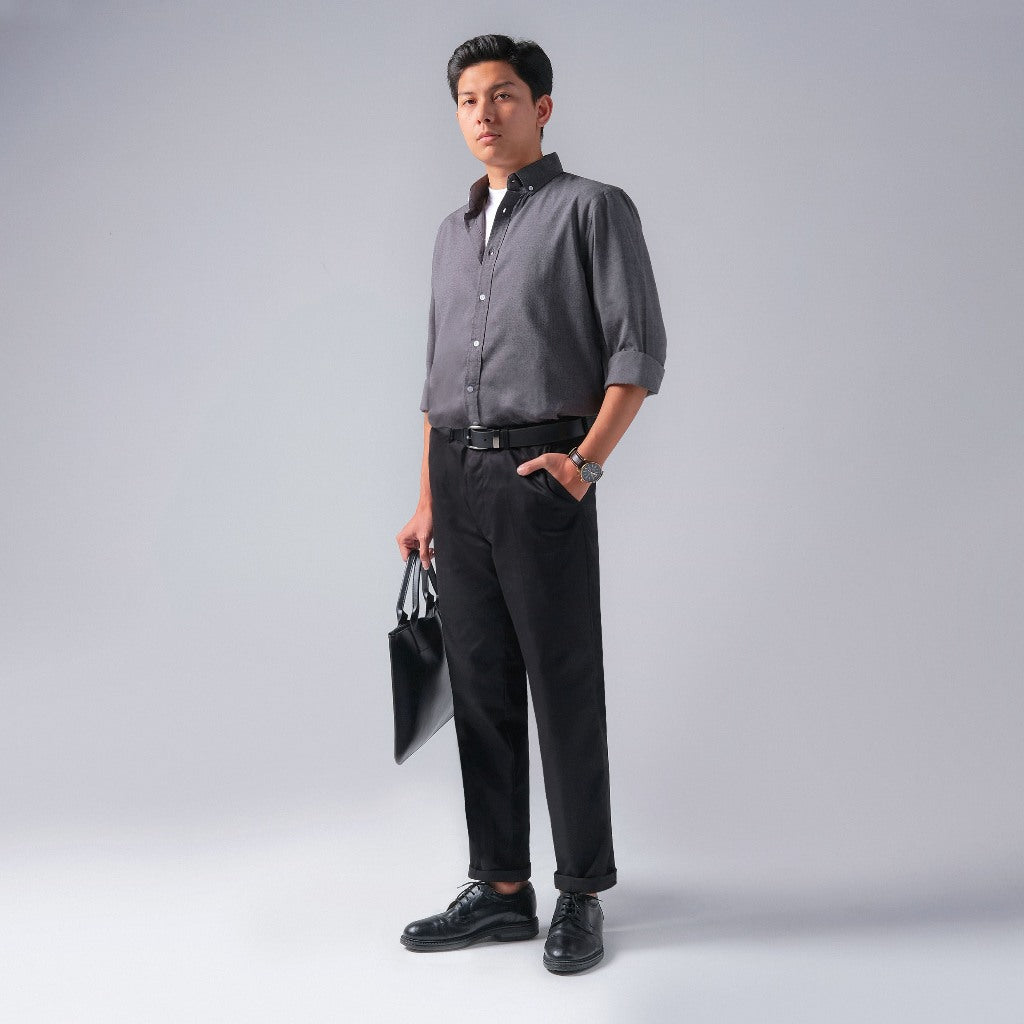 Grandeur Regular Long Pants, Black