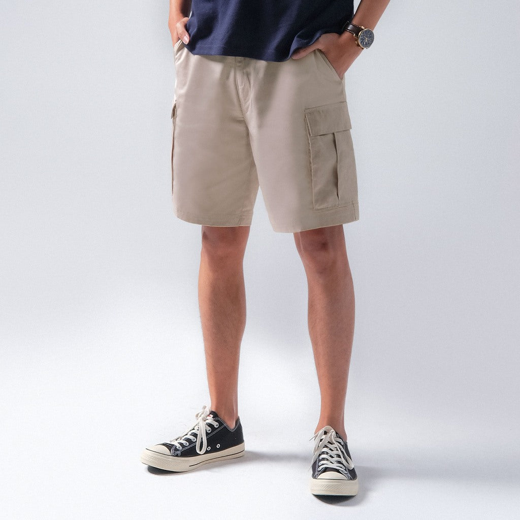 Serenum Regular Short Cargo Pants, Beige
